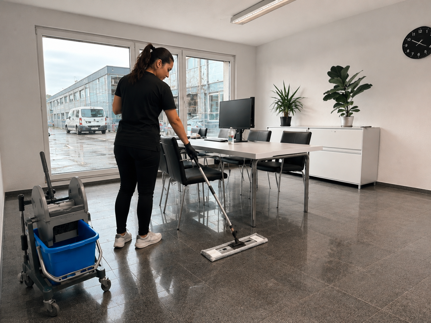 Professionelle Reinigung von Büroräumen